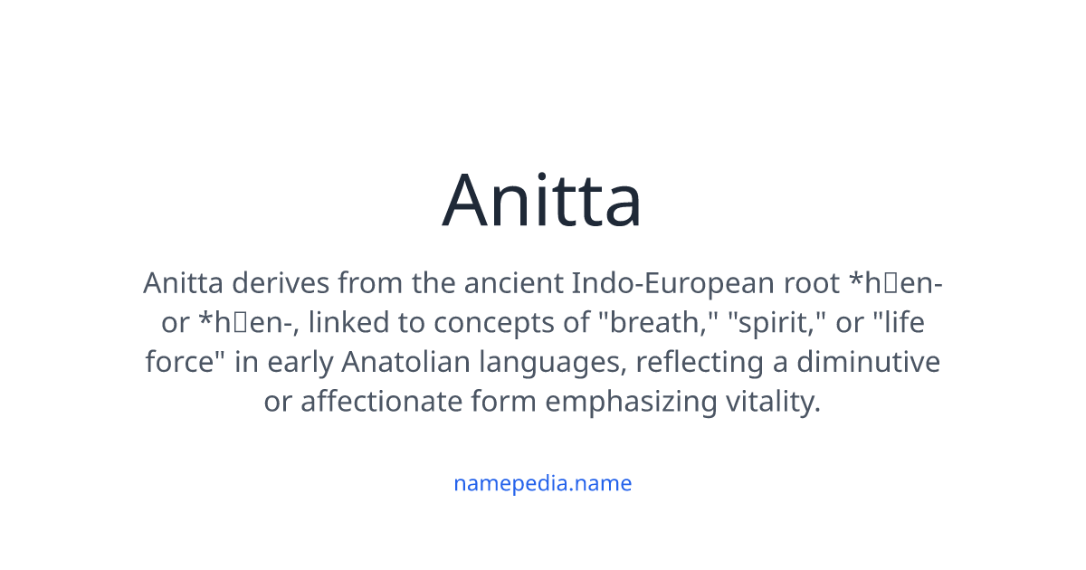 Anitta Meaning, Origin, Nicknames & Popularity | Namepedia
