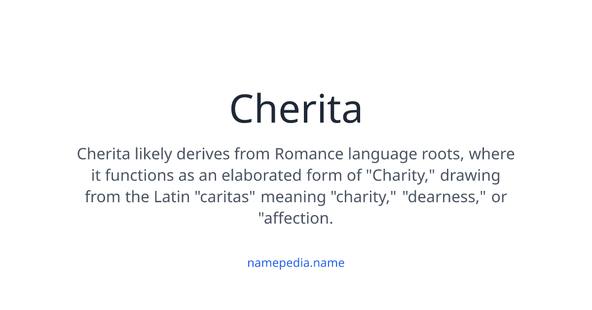 cherita-meaning-origin-nicknames-popularity-namepedia