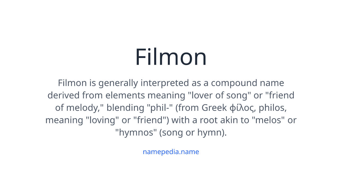 Filmon Meaning, Origin, Nicknames & Popularity | Namepedia