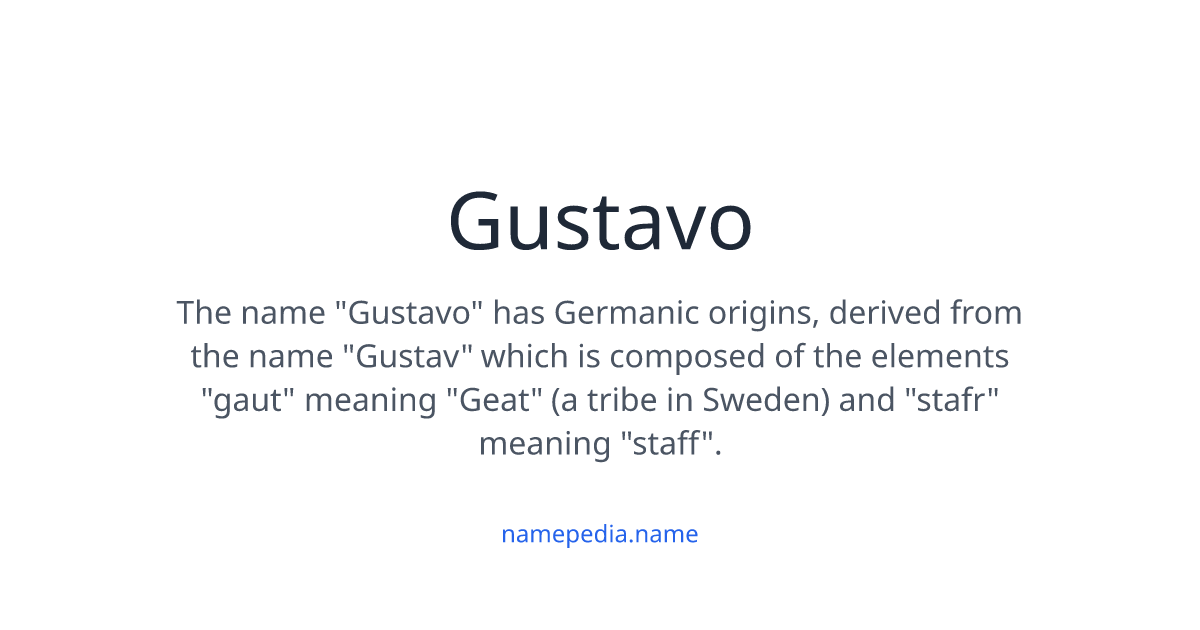 GUSTAVO NAME MEANING ORIGIN HISTORY AND POPULARITY visual data 4