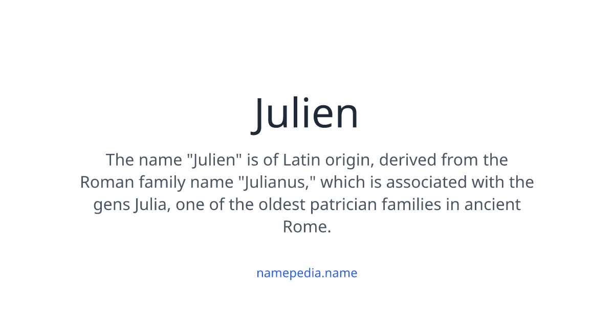 Julien (given name) visual data 2