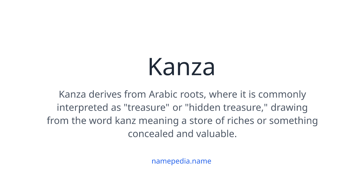 Kanza Rizmie Kanza Meaning, Origin, Nicknames & Popularity | Namepedia
