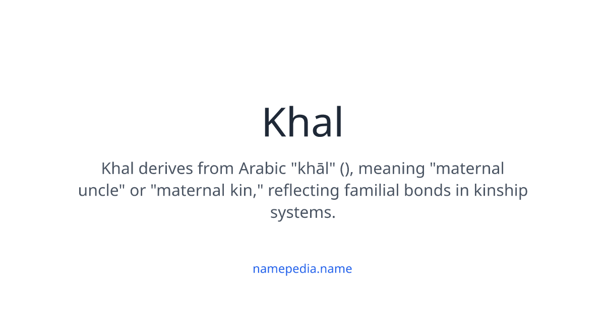 Khal Names Khal Meaning, Origin, Nicknames & Popularity | Namepedia