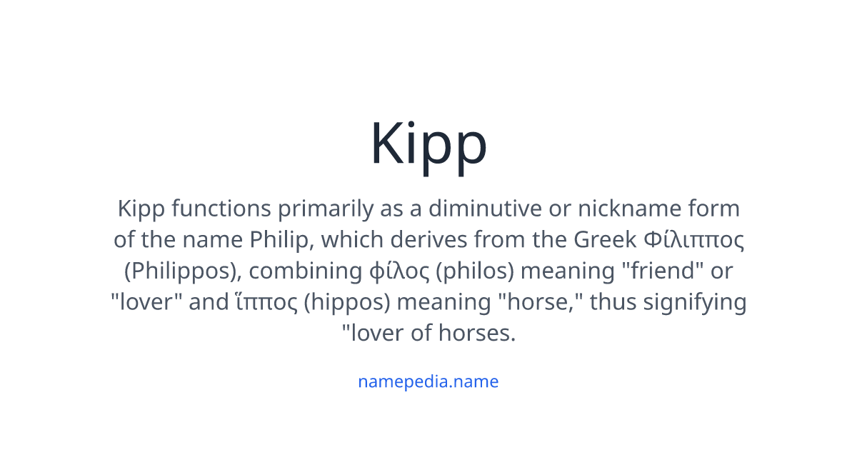 Name Kip Kipp Meaning, Origin, Nicknames & Popularity | Namepedia