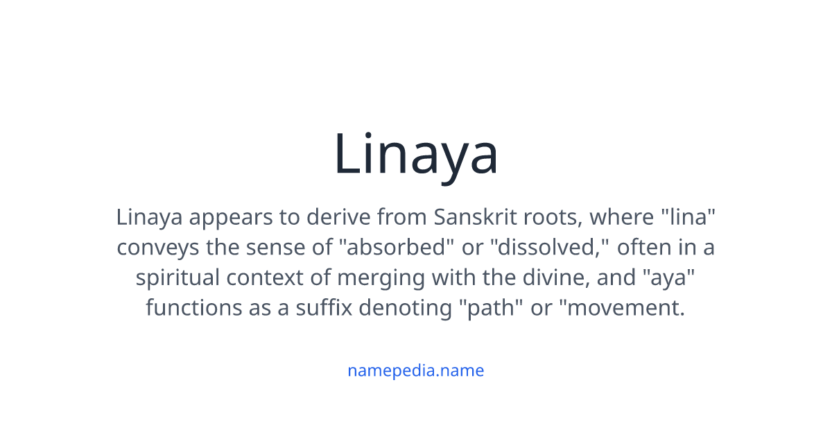Linaya Rabel Linaya Meaning, Origin, Nicknames & Popularity | Namepedia