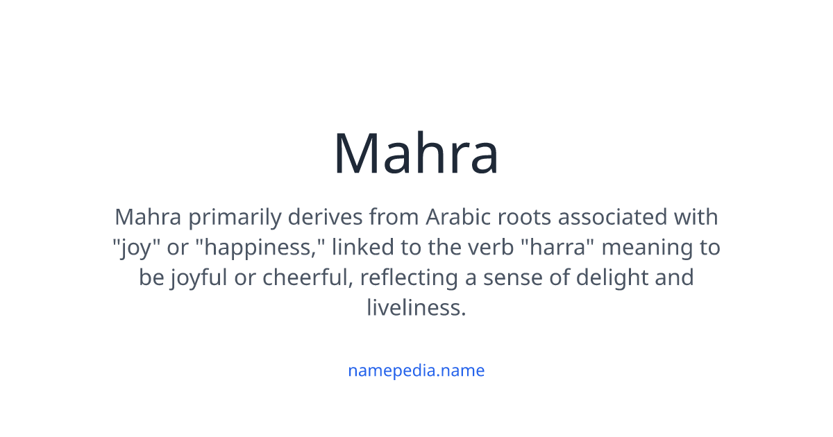 Al Mahra Language Mahra Meaning, Origin, Nicknames & Popularity | Namepedia