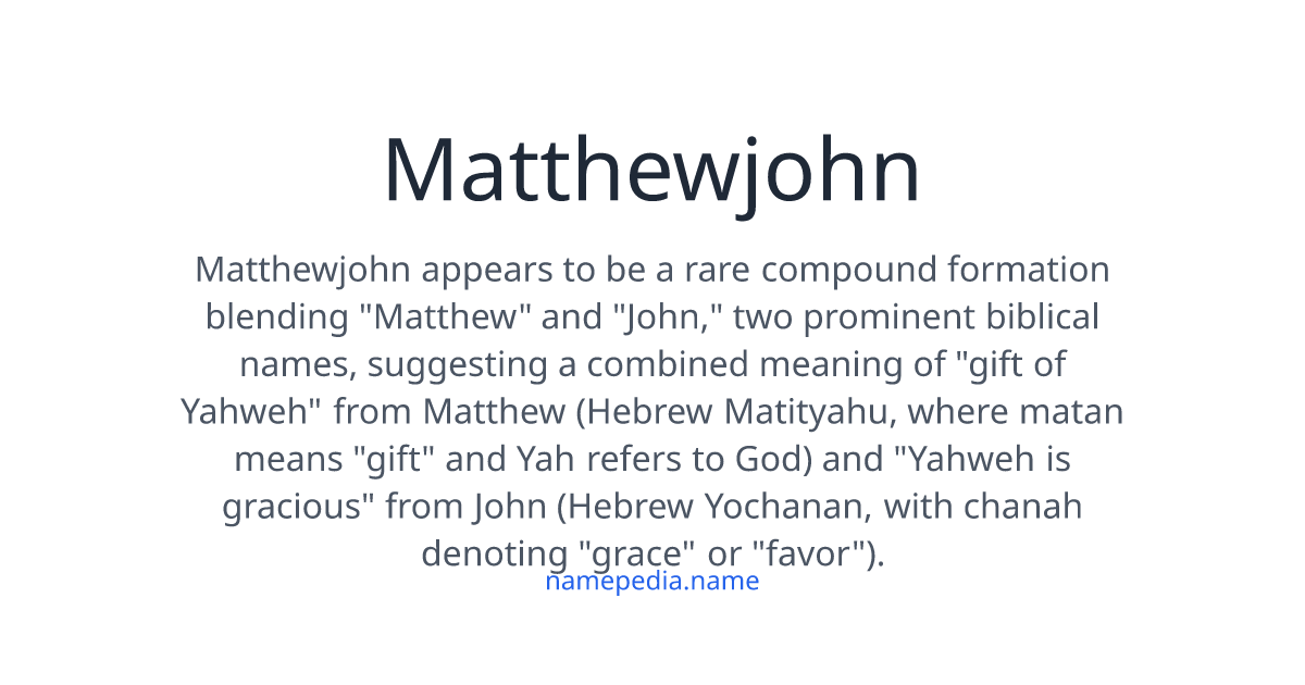 Matthew Popularity Graph Matthewjohn Meaning, Origin, Nicknames & Popularity | Namepedia