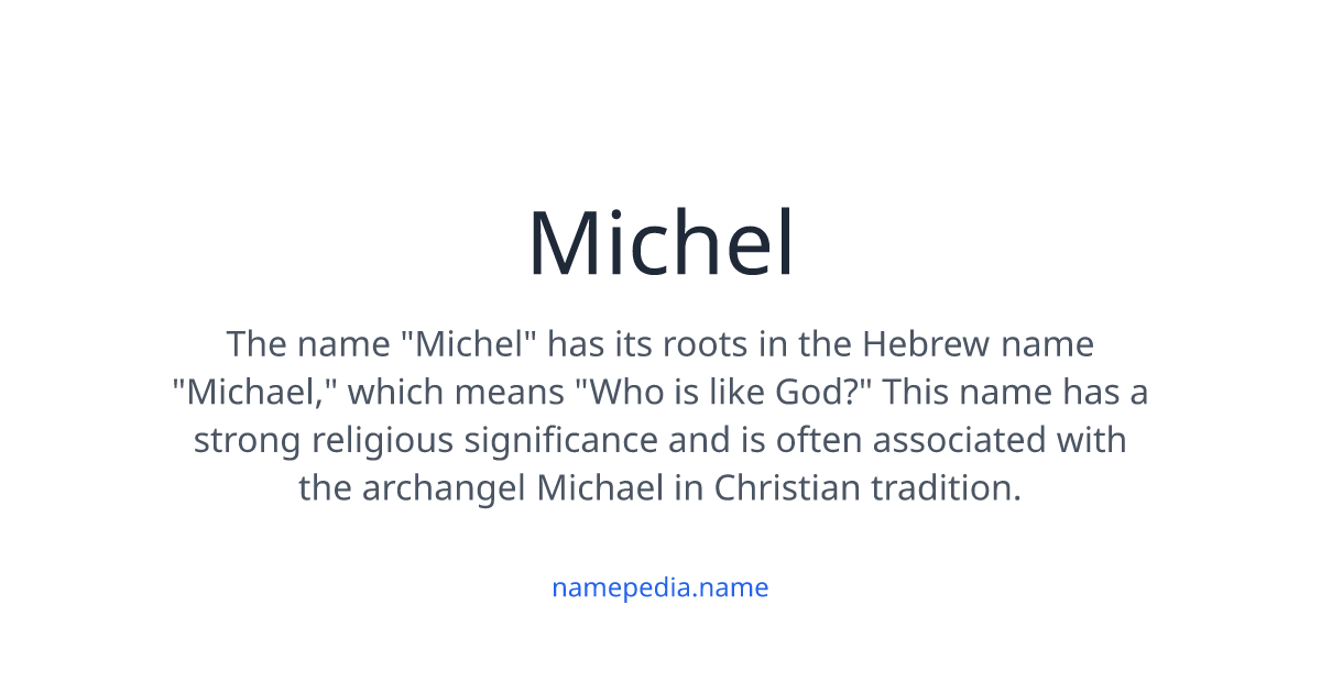 Michel (name) visual data 6