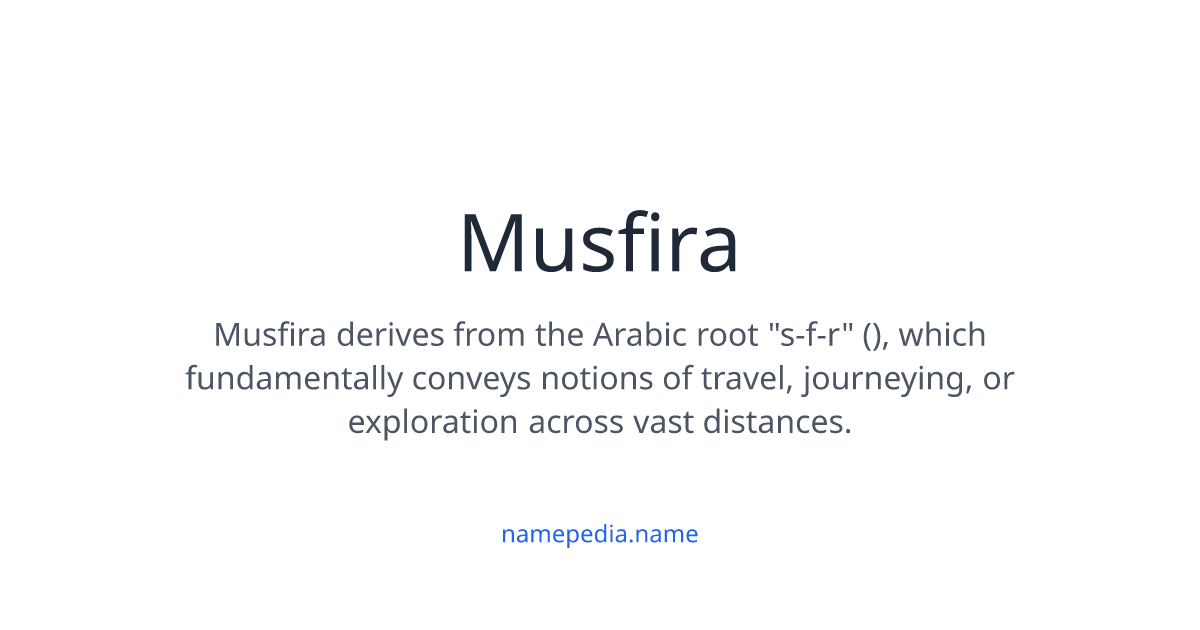 Musfira Meaning, Origin, Nicknames & Popularity | Namepedia