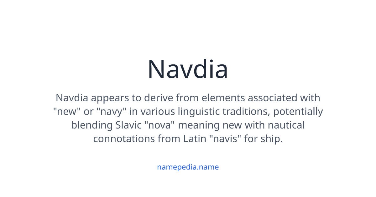 Navdia Rio Navdia Meaning, Origin, Nicknames & Popularity | Namepedia