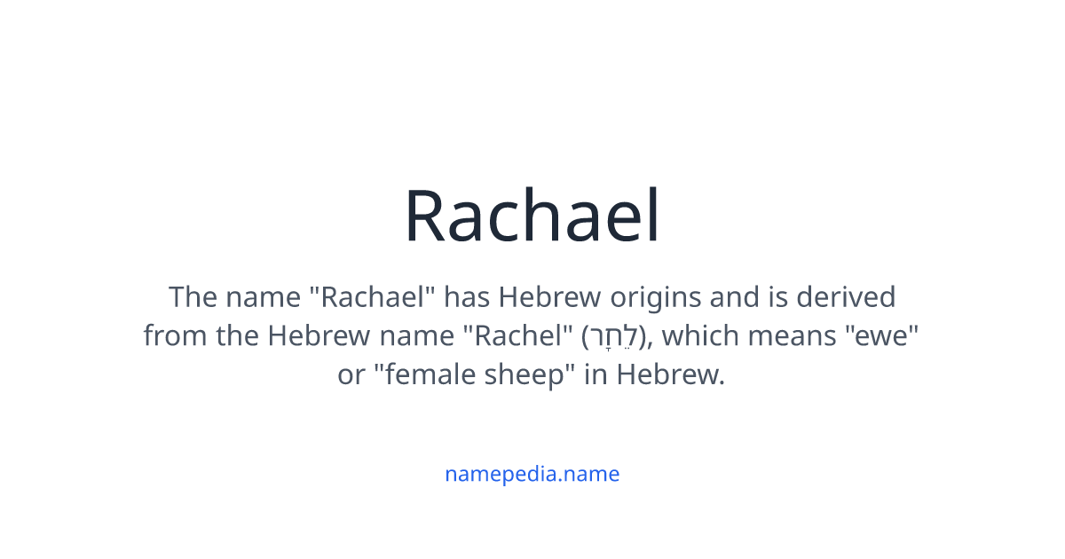 Rachael Name Meaning, Origin, History, And Popularity visual data 2