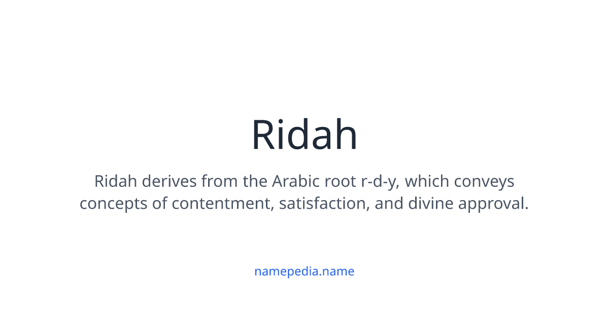 Ranew Ridah Ridah Meaning, Origin, Nicknames & Popularity | Namepedia