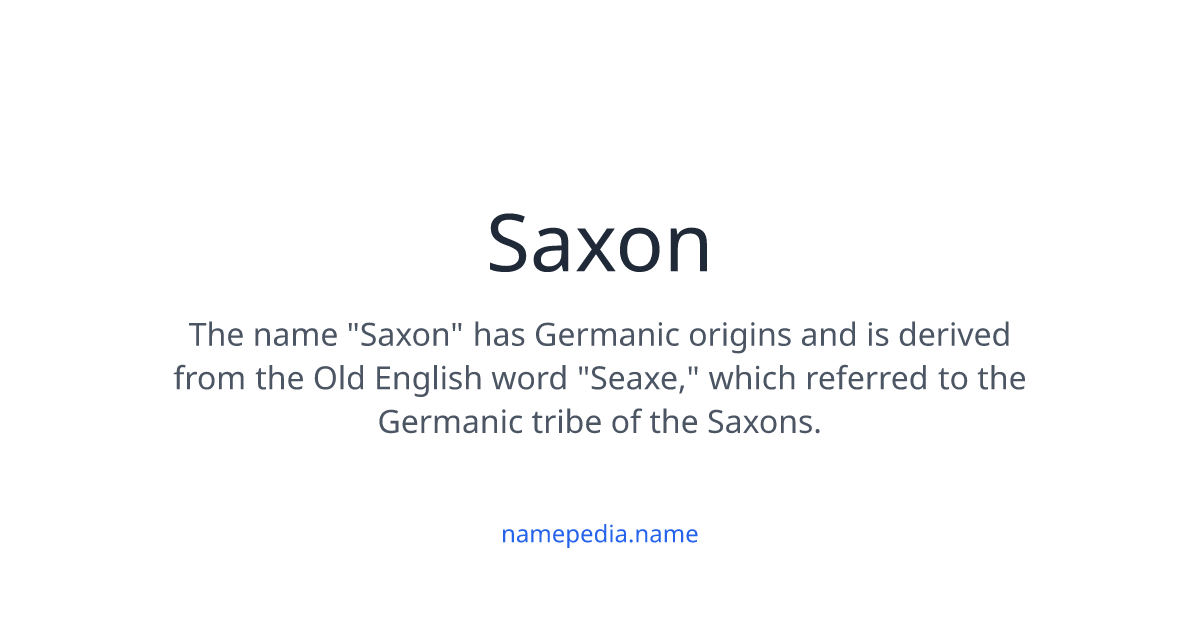 SAXON DEFINITION MEANING visual data 7