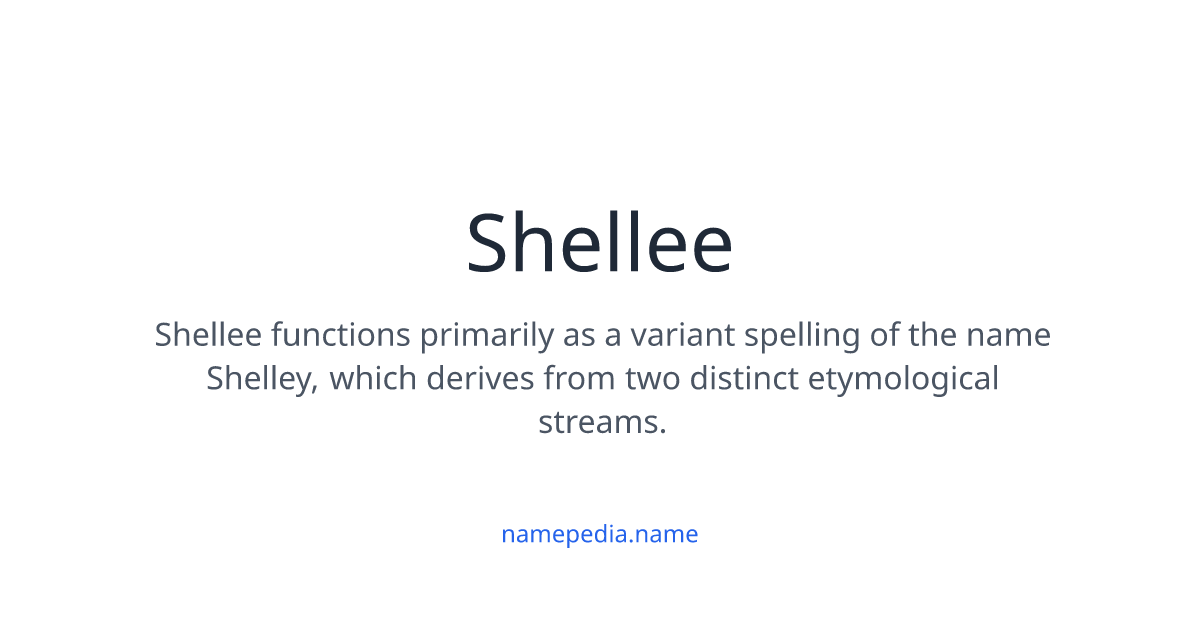 Shell Nicknames Shellee Meaning, Origin, Nicknames & Popularity | Namepedia