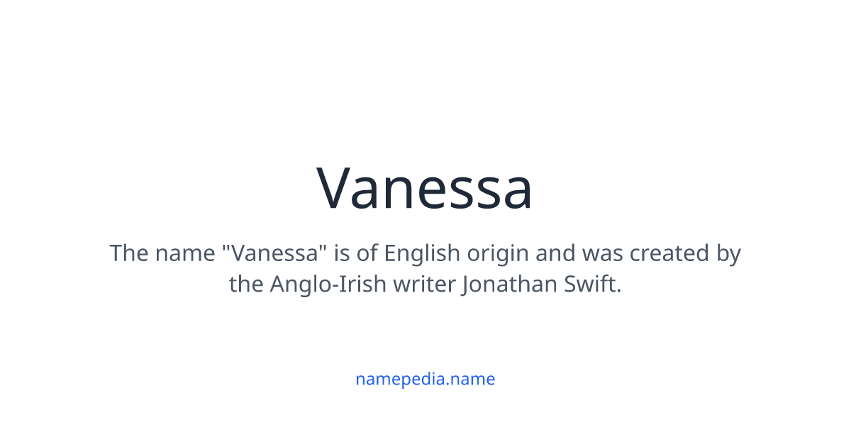 Vanessa Meaning Nicknames Origins And More Namepedia